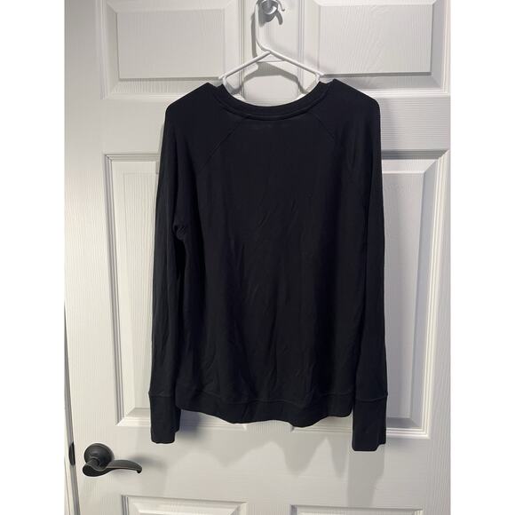Athleta Mindset Sweatshirt Womens M Black Soft Modal Crewneck Pullover S/472751 - Picture 2 of 8